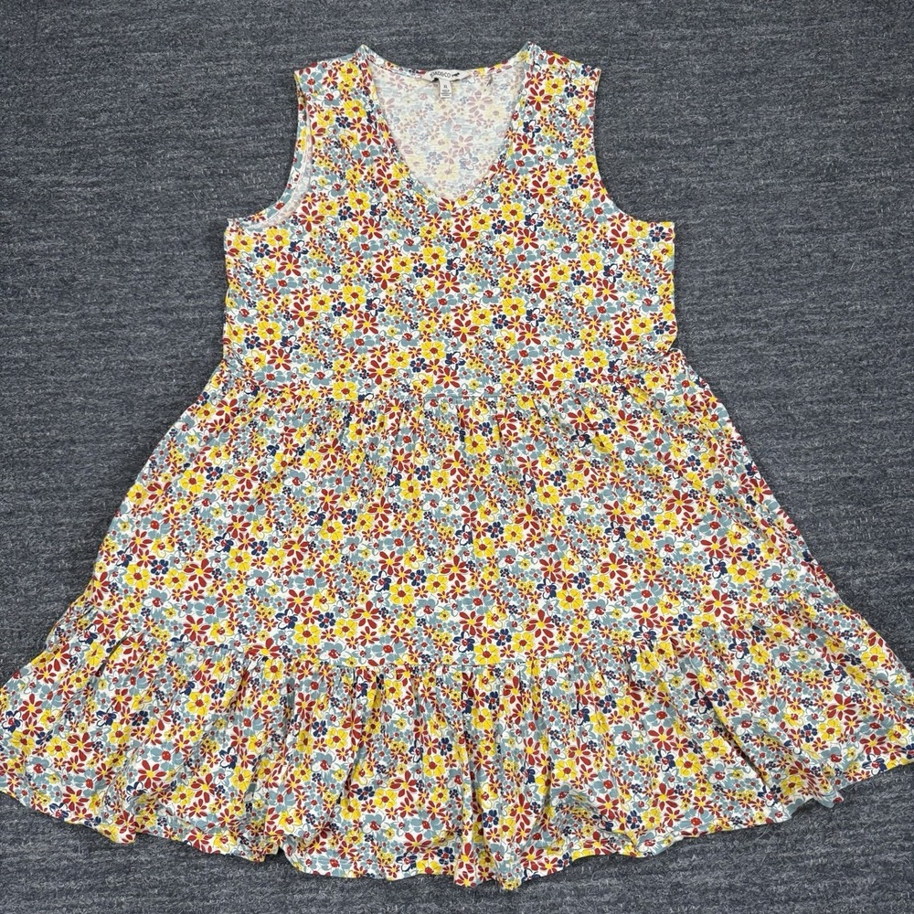 Toad & Co Dress Women XL Floral Tiered Marly Pockets Sleeveless Organic Garden